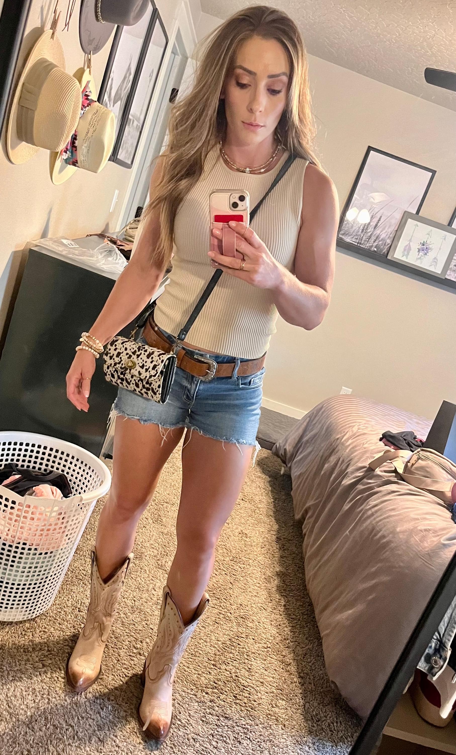 female coach dressed in shorts showing real life results