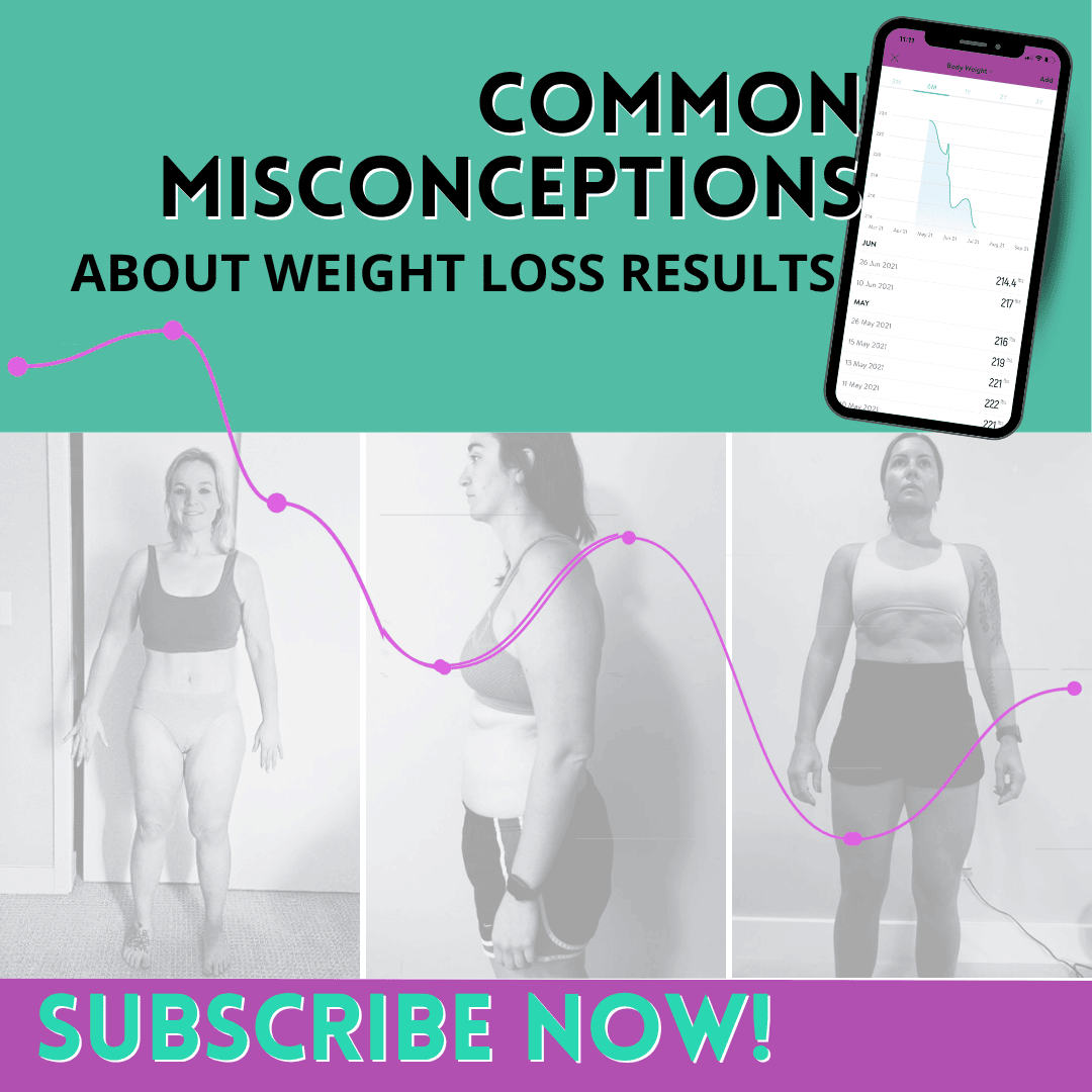 3 women in their 30s showing their before and after progress photos