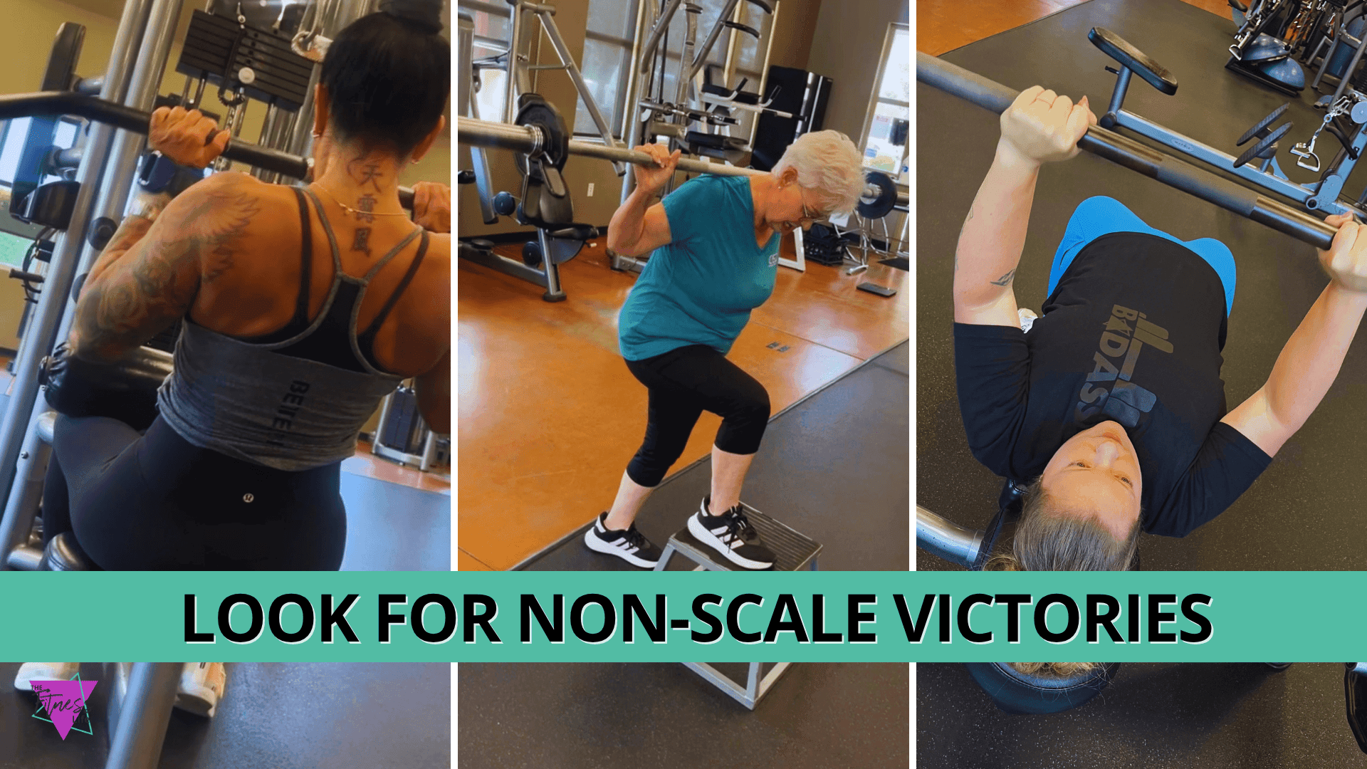 female clients showing their strength and muscle