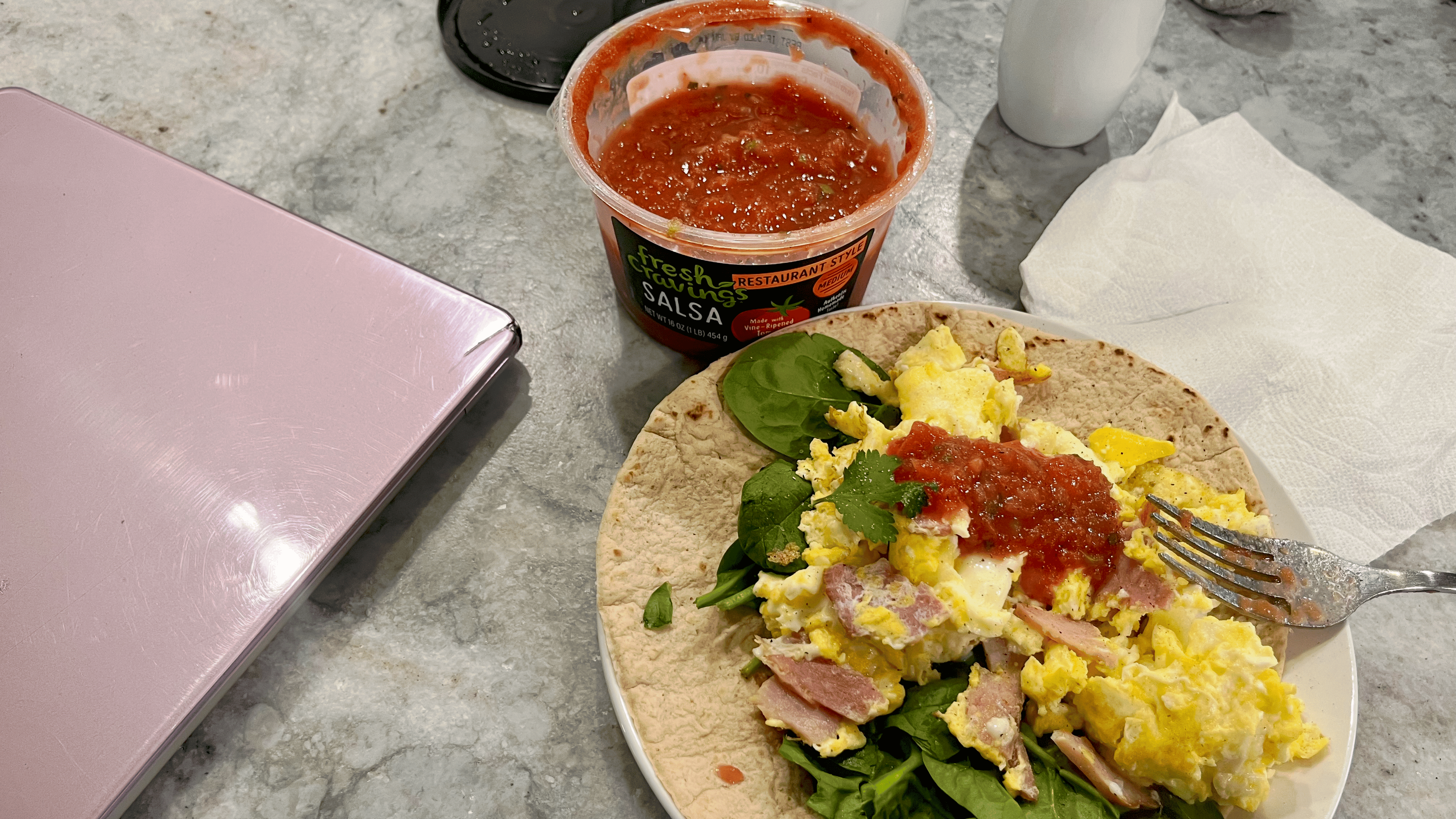 Allie's breakfast burrito