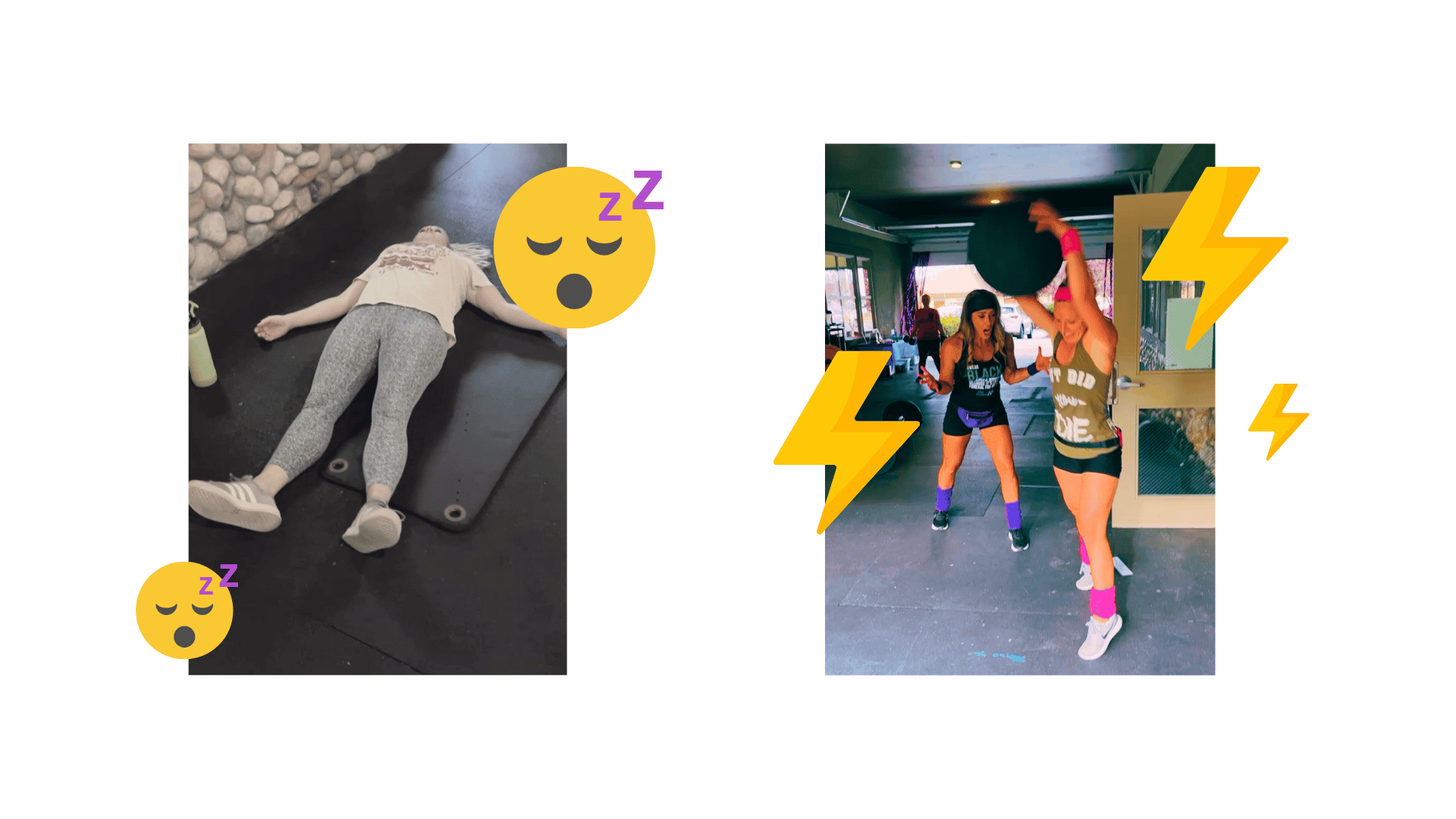 The fitness life clients showing high energy and low every is normal