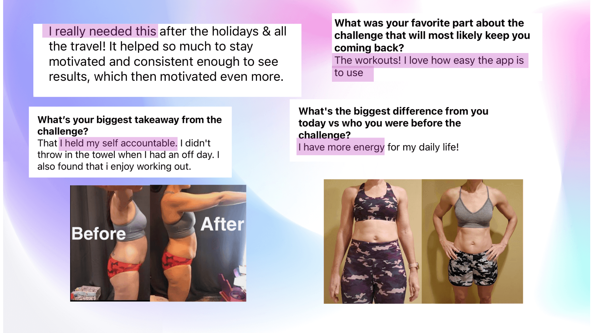 female before and after photo