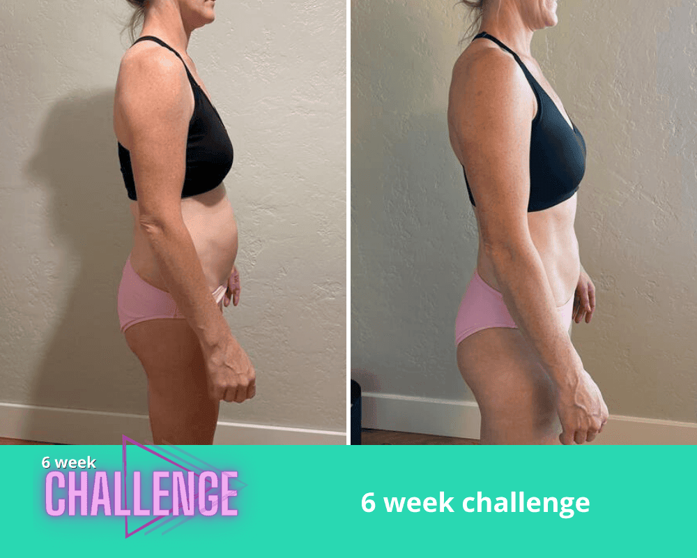 female before and after photo