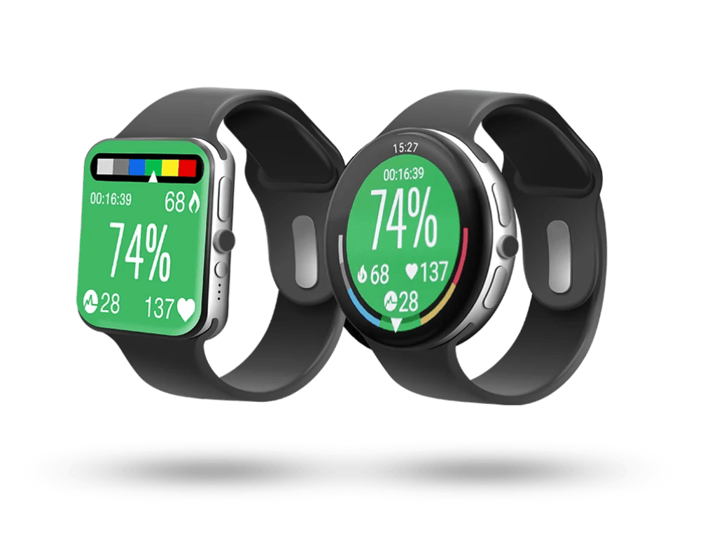 Myzone smart watch - no band, just a watch